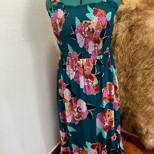 Maurices Teal Floral Midi Dress